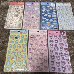 サンリオ ぷくっとシール まとめ売り 7枚セット　ダイソー