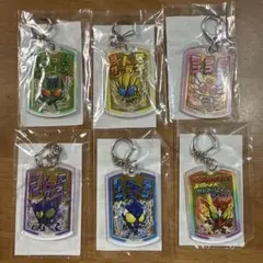 仮面ライダーオーズ　メタリックアクリルキーホルダー　ハピクロ　6点セット