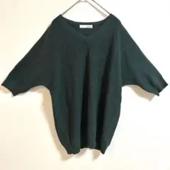 SHOO・LA・RUE シューラルー　Vネックニット ドルマンスリーブ　半袖 L