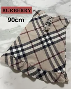 【美品】バーバリー90cm 秋 冬 厚手ワンピース 2才~3才(24M92cm)