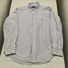 美品 ラルフローレン　クラシックフィット 長袖シャツ　ストライプ　インパクト21