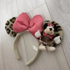 ミニー・マウス ヒョウ柄カチューシャ