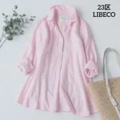 23区×LIBECO ☆リネンスキッパーシャツ♪オンワード樫山 薄ピンク 