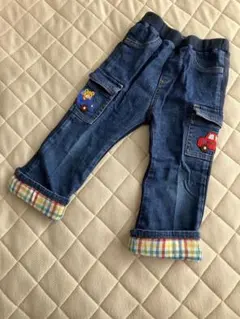 ミキハウス デニム カーゴパンツ 90