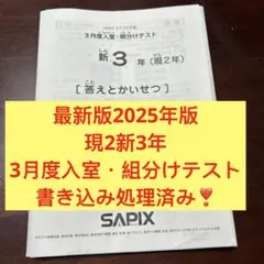 2026年最新】サピックス 入室テスト 新3年生の人気アイテム - メルカリ