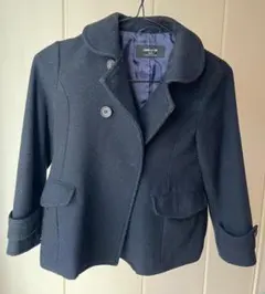 美品 COMME CA ISM コムサイズム ピーコート 120cm 紺ネイビー