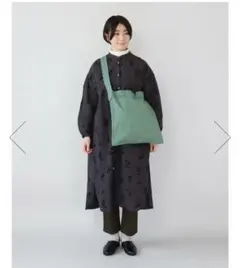 松野屋 キャンバス フラットショルダー スレッドライン ウグイス