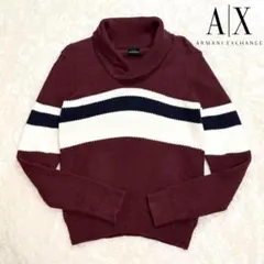ARMANI アルマーニ A|X ニット セーター ボルドー ライン S