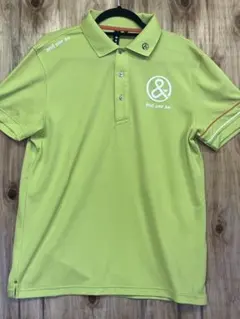 【美品】アンパスィ And per se メッシュ ドライポロシャツ ライム