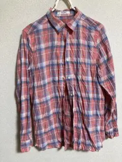 ★中古Grand PARK Nicole チェック柄 長袖シャツ フリーサイズ