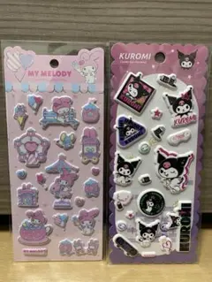 マイメロディ クロミ マシュマロシール ぷくっとシール 2種セット サンリオ
