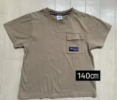 outdoor シンプルバックプリント　半袖Tシャツ　ベージュ　140㎝のサムネイル