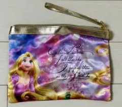 【美品】塔の上のラプンツェル ポーチ ゴールドストラップ付 ディズニー