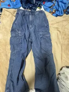 GU カーゴパンツ デニムブルー