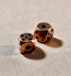 6個セット真鍮　ダイス　サイコロ　インテリア　置物　小物　E36