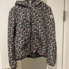 モンクレール　花柄フード付きジャケット ネイビー　サイズ０
