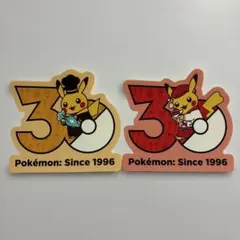 ポケモン30周年記念 ポケモンカフェ ステッカー ピカチュウ 30th