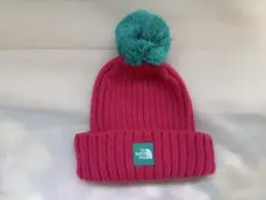 THE NORTH FACE ピンクニット帽 ポンポン付き