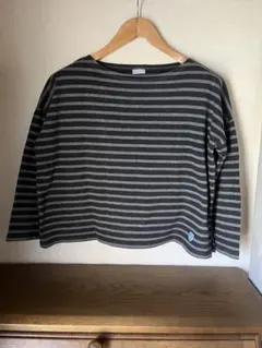 希少 90s 00sフランス製 ORCIVAL 短丈ボックスバスクシャツ XL