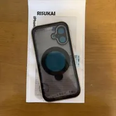 RISUKAI iPhone用ケース 透明/ローズゴールド　全面カバー