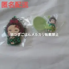 鬼滅の刃　竈門炭治郎　炭子　デコラpic　びびむす　ラバーストラップ