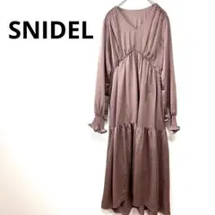 SNIDELスナイデル ワンピース サイズFREEくすみピンク　フリル