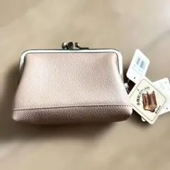 新品　日本製　 多機能がま口財布　本革
