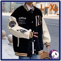 韓国 メンズ スタジャン 古着風 アウター ジャケット ブルゾン ジャンバー L