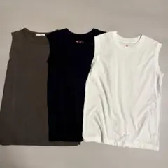Hanes・Plage ノースリーブカットソー3着セット