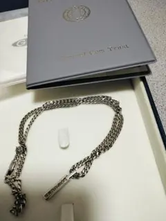 PTGC刻印　プラチナシルバーゲルマニウムダイヤモンド付き GSネックレスのサムネイル