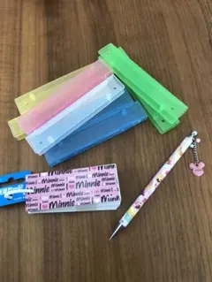 ファイルクリップ、単語帳、シャープペン