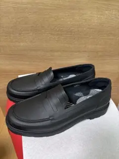 ハンターHunter ブラック レインローファー27cm