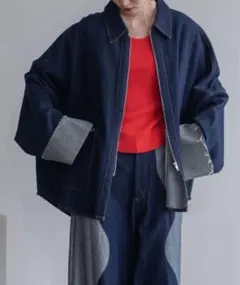 ダークブルー オーバーサイズ デニムジャケット