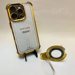 売り尽くしセール！ iPhone15pro　スマホケース　シンプル　ゴールド