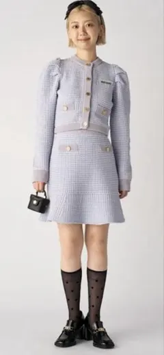 LILY BROWN×MARY QUANTツイードニットスカート　カーディガン