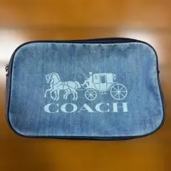 COACH コーチ デニムダブルファスナーカメラバッグショルダーバッグのサムネイル