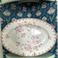 リュネヴィル　lunéville CERES ツバメ オーバルプレート　フランス フランスアンティーク プレート ツバメ 皿 CERESフランス リュネヴィル