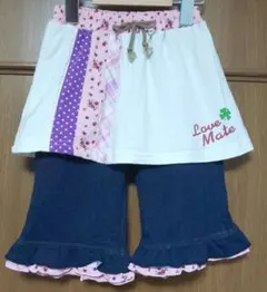 スカート付きデニムパンツ 120cm