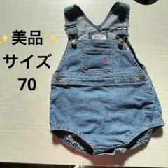✨美品✨　Polo Baby デニムオーバーオール 70サイズ　ダルマオール
