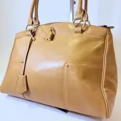 美品　傳濱野　トートバッグ　肩掛け可能　南京錠　肩掛け可　レザー本革