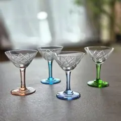 アンティーク　カクテルグラスセット