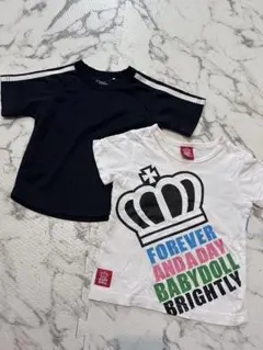 ベビードール　キッズ　tシャツ　100サイズ　西松屋tシャツセット