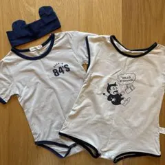 【韓国子ども服】80サイズ 夏用ロンパース 2枚セット