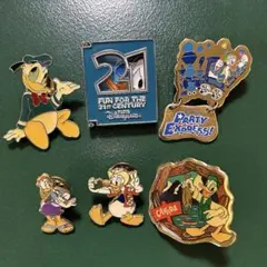 Disney ドナルドダック デイジー　ピンバッジ　レア　アンティーク　6点