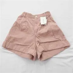 ?COLZA コルザ 新品 コーデュロイタックショートパンツ ピンク