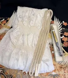 礼装用　帯締め帯揚げ末広セット　未使用あり　黒留袖　和装小物