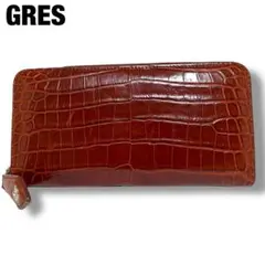 美品 GRES クロコダイル 長財布 ブラウン ナイルクロコ ラウンドファスナー 2025年最新】GRES クロコ 財布の人気アイテム - メルカリ