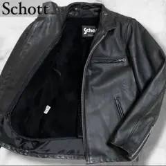 【美品】ショット 641 シングルライダースジャケット ブラック Mサイズ相当