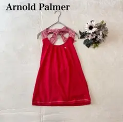 【アーノルドパーマー】キャミソール（M)ホルターネック ロゴ刺繍 綿 チェック