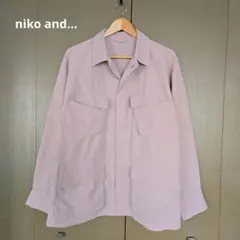 niko and...　ミニタリージャケット　ピンク